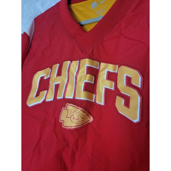 Men's XL Nike Red Kansas City Chiefs Sideline Athletic Stack V-Neck Pullover - Picture 3 of 9